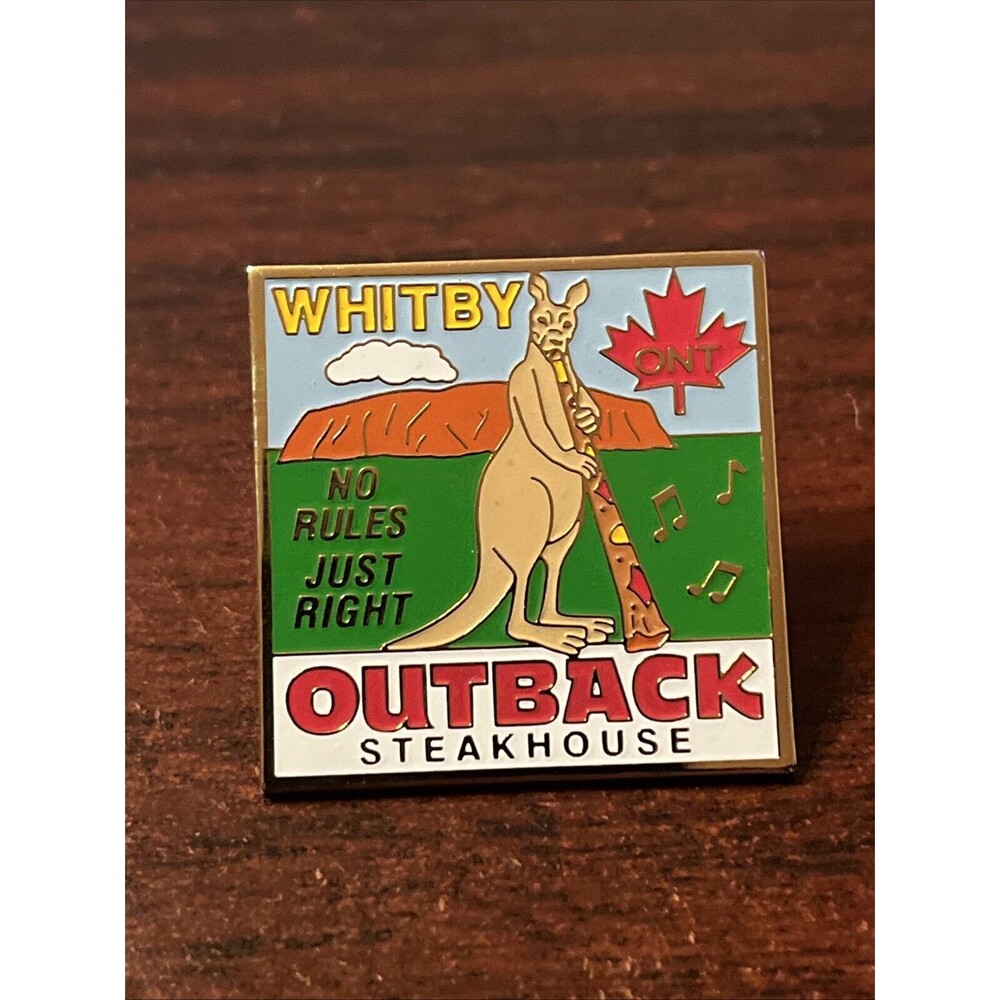 Outback Steakhouse Whitby Ontario Canada Kangaroo Lapel Hat Pin
